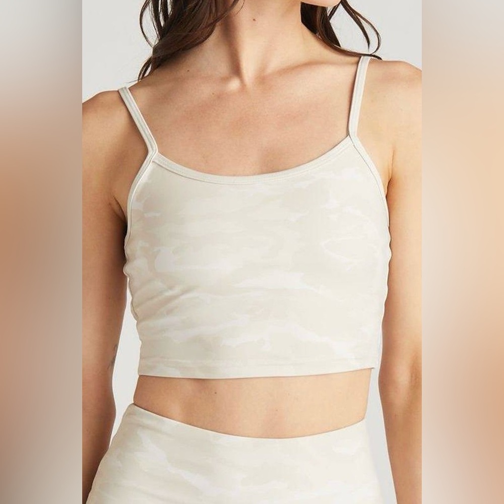 STRUT THIS || Melrose Bralette Crop Tank in Cream Camo - SZ Medium ✨NWT✨